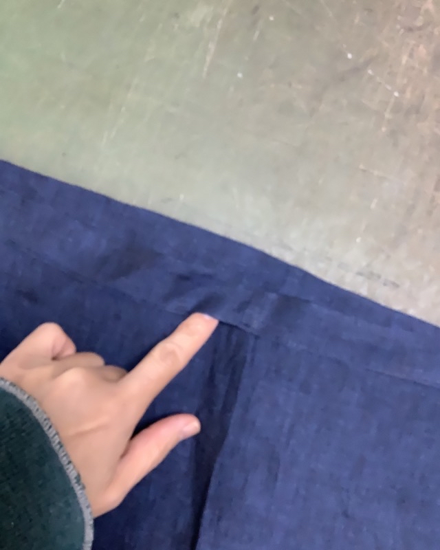 ゴムパンツウエスト縫い